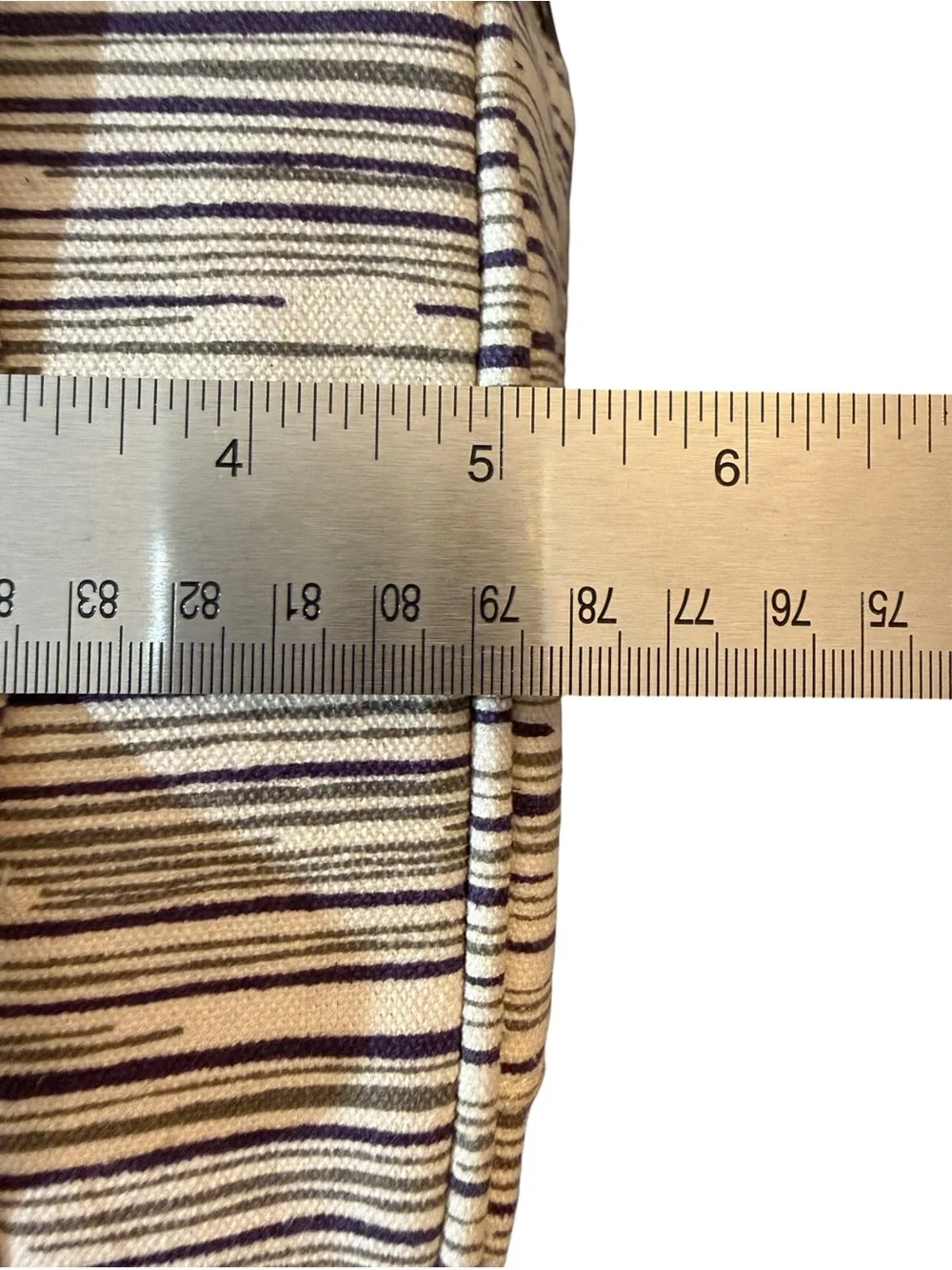 Nordstrom Striped Canvas Cosmetic Case - Cream and Navy, NWT